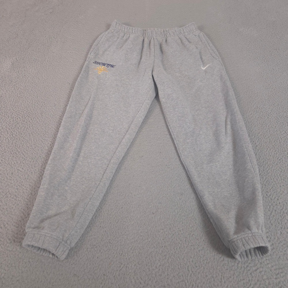 Nike‎ Sweatpants Womens Medium Gray Team Club Pant Tapered Leg Shoreline Fleece